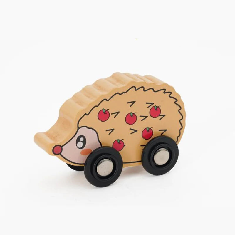 Wooden Car Toys for Toddler Push and Go Vehicle Christmas Birthday Gift for Kids Compatible with All Major Brands Wooden Track