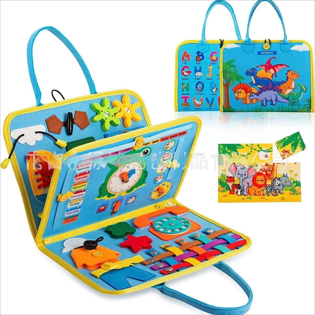 New Montessori Kids Travel Toy Felt Activity Quiet Books Busy Board Activity Educational Sensory Learning Book for Kids Gifts