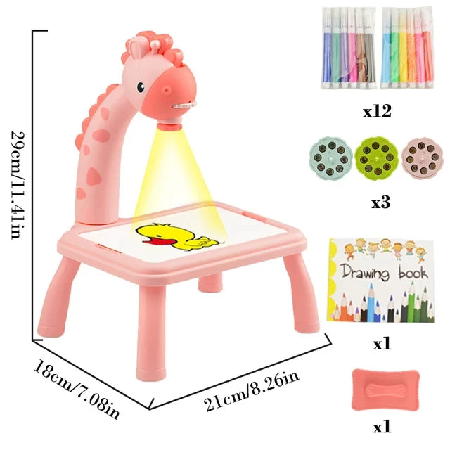 Baby Projection Drawing Board Childrens Early Education Art Drawing Toys Cultivate Kids Interest Study Puzzle Painting Toys Gift