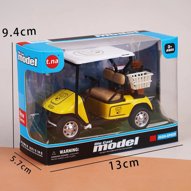 1:12 Kids Car Model Play Toys Dollhouse Miniature Golf Cart Model Alloy Pull-back Car Doll House Accessories
