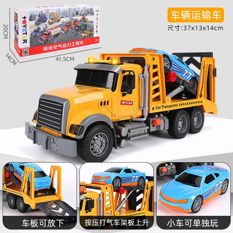 B456 Boy's Toy Car A super-large Wood Transport Vehicle Model Toy ABS Material Engineering Vehicle