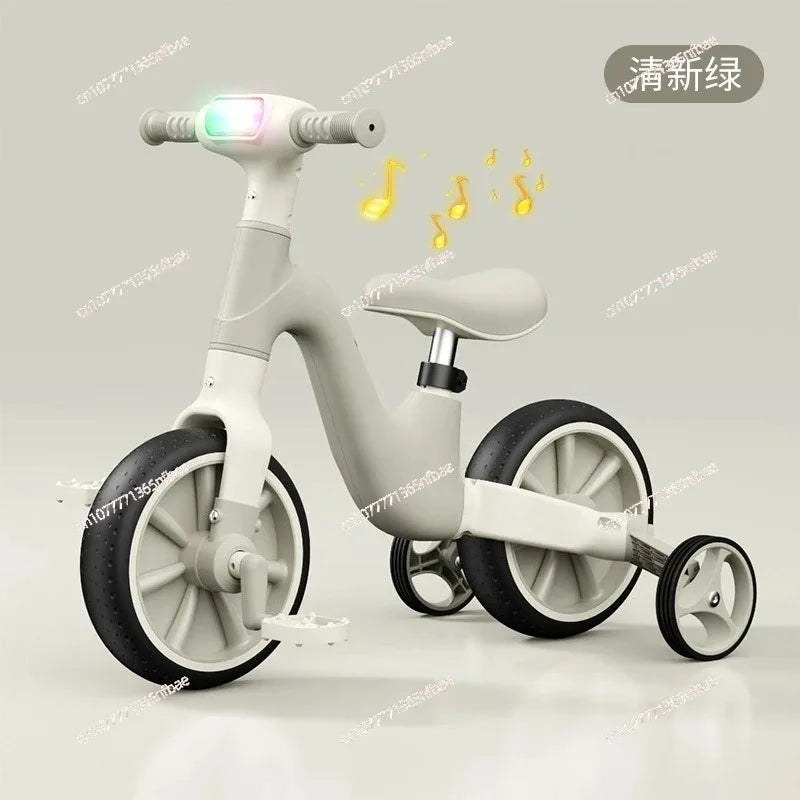 Kids Multifunctional Tricycle, Balance Car with Music Light, Baby Walker Sliding Bike, Children Foot Pedal Learning Bike