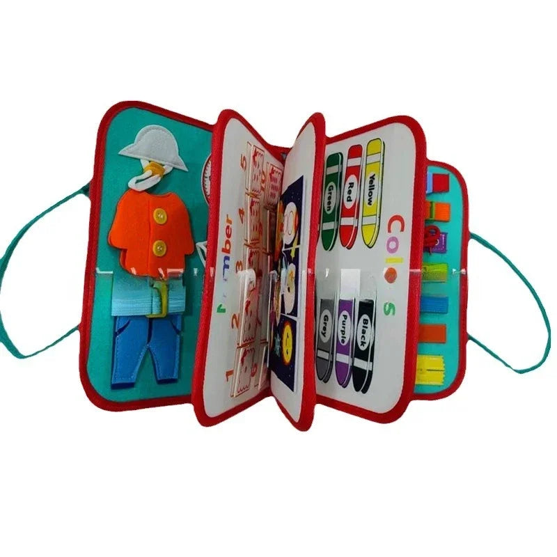 New Montessori Kids Travel Toy Felt Activity Quiet Books Busy Board Activity Educational Sensory Learning Book for Kids Gifts