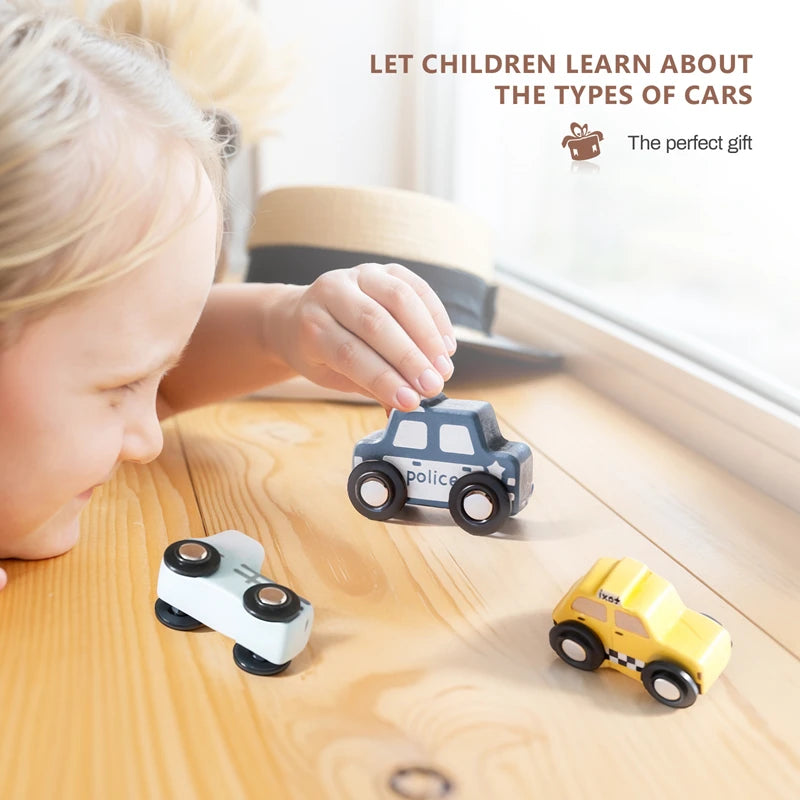 Wooden Puzzle Montessori Toys Kids Cartoon Vehicle Traffic Hand Grab Boards Early Educational Toys Tangram Jigzaw Cognitive Gift