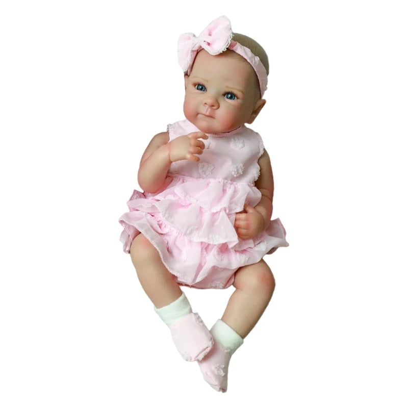 Realistic Baby Reborns Doll with Lovely Face Life Like Doll for Toddler Safe Interactive Play and Easy Cleaning A2UB