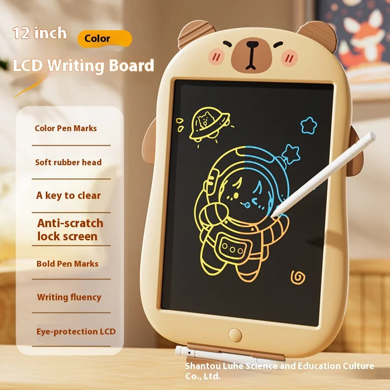 Children's Early Education 12 Inch LCD Drawing Board Toy, Baby Graffiti Handwriting Board, Charging Puzzle, Birthday Gift