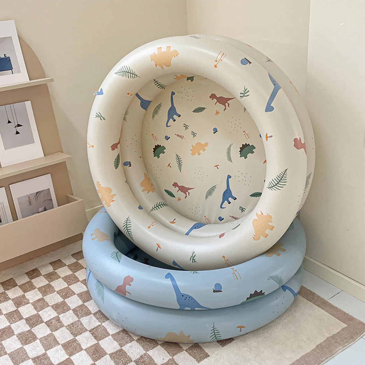 Inflatable Pool Baby Retro Blow Up Swimming Pool Family Cute Style Thickened Water Pool
