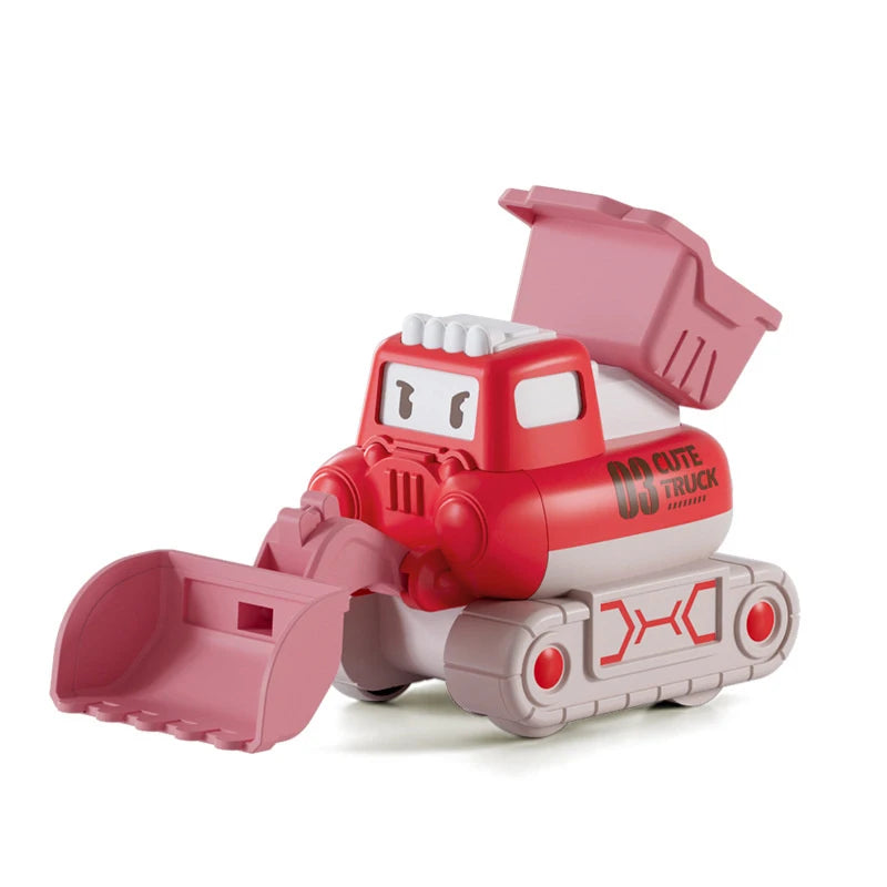 Baby Cartoon Toy Car Mini Press Go Vehicles Inertia Pull Back Cars Montessori Early Education Crawling Toys for Toddlers Boys