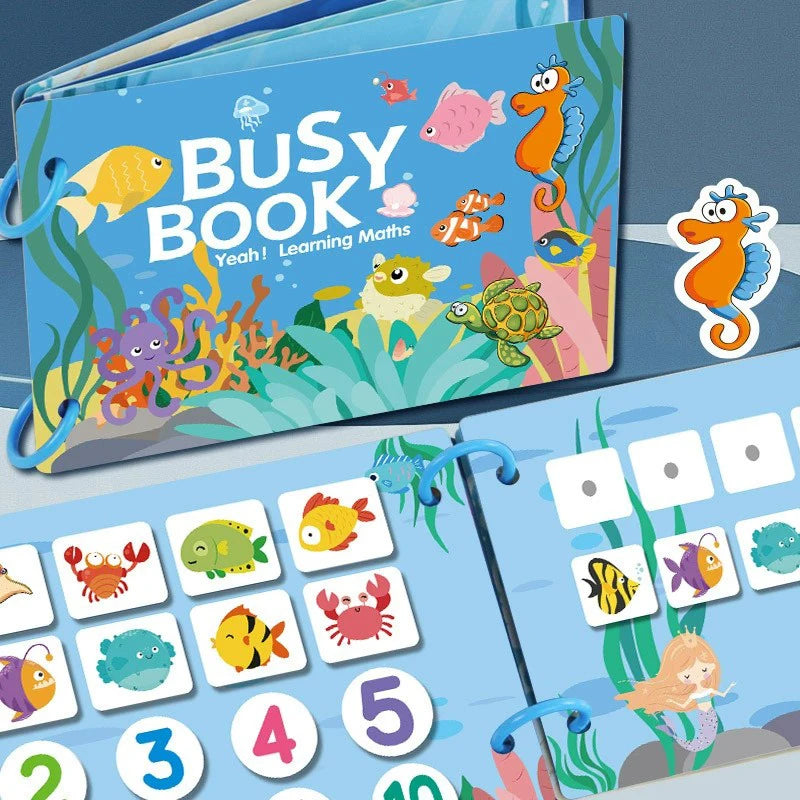 Montessori Busy Book My First Quiet Book Paste Early Learning Education Toy Children Toy Matching Game for Baby 3 4 5 Years