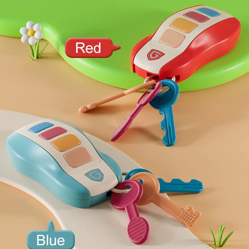 Baby Toys Musical Car Key Vocal Smart Remote Car Voices Pretend Play Educational Toys For Kids Sound Singing Toys Xmas Gifts