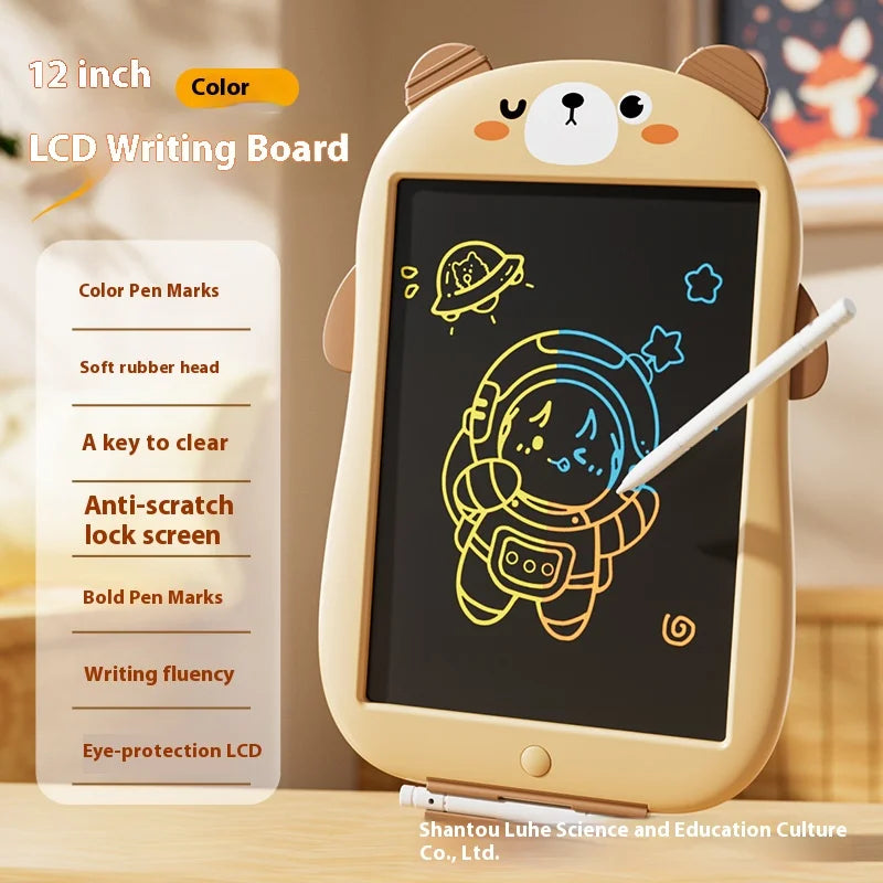 Children's Early Education 12 Inch LCD Drawing Board Toy, Baby Graffiti Handwriting Board, Charging Puzzle, Birthday Gift