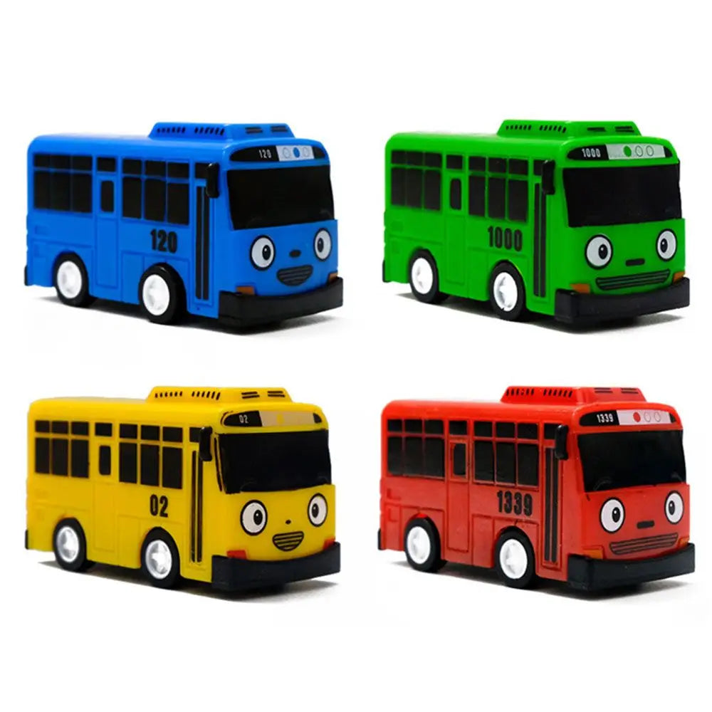 Plastic Little Gifts Children Educational Mini Pull Back Bus Toys TAYO Bus Car Model Buses