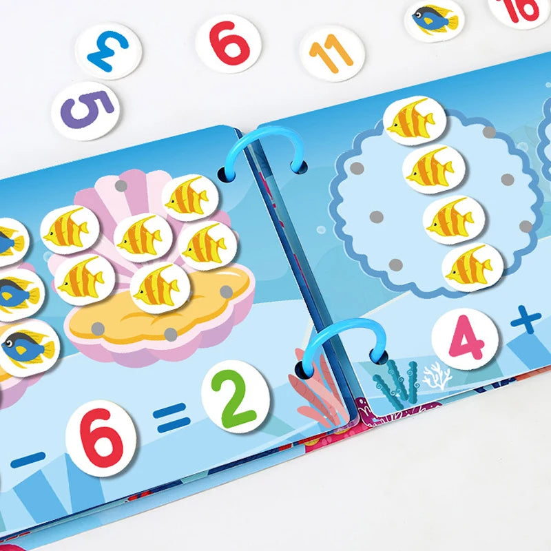 Montessori Busy Book My First Quiet Book Paste Early Learning Education Toy Children Toy Matching Game for Baby 3 4 5 Years