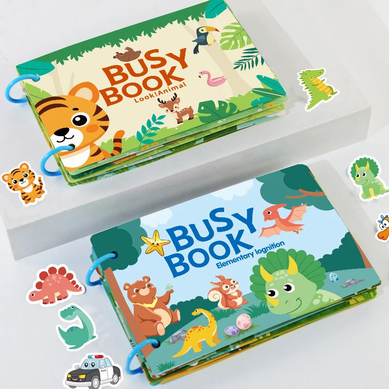 1Set Puzzle DIY Quiet Book Busy Book Animal Number Letter QuietBook Montessori Interactive Preschool Enlightenment Card Book ZYF
