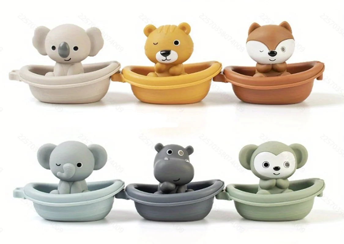 Silicone Baby Bath Toys Set - Sensory Water Play for Bathtub, Pool & Shower, Encourages Toddler Pretend Play and Early Developme