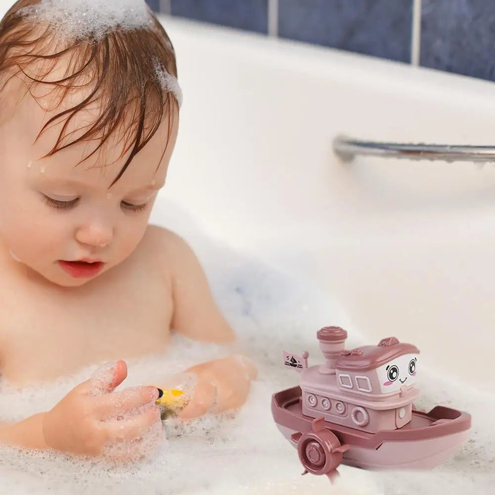  Bath Toy Swimming Water Toys Cartoon Soft Rubber Car Boat Float Squeeze Sound Water Spray Kids Water Play Toys Gifts