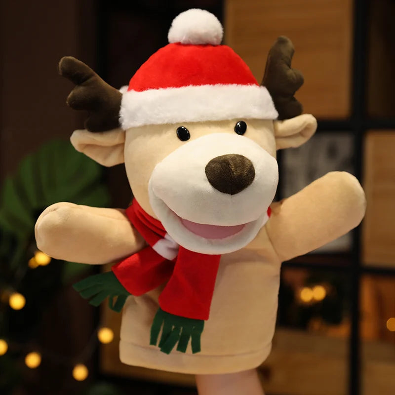 Stuffed Plush Animals Toys Hand Finger Puppet Kawaii Dolls Educational Baby Toys Learning & Education Monkey Tiger Children Gift