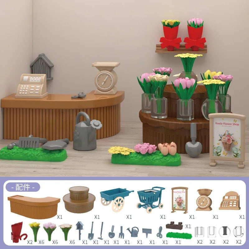 Original Toys Miniature Items Furniture Family Toys Dollhouse LivingRoom Bathroom Kitchen Set Pretend Creative Ideas Kids Toys