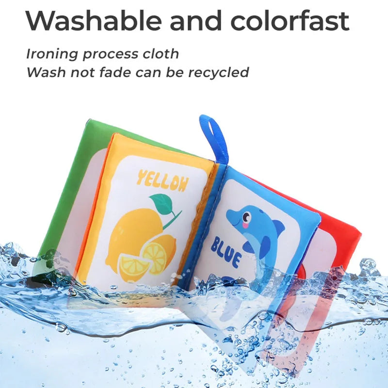 4 Pages Enlightenment Early Learning Books Children Black and White Cloth Book for Kids Montessori Educational Toys