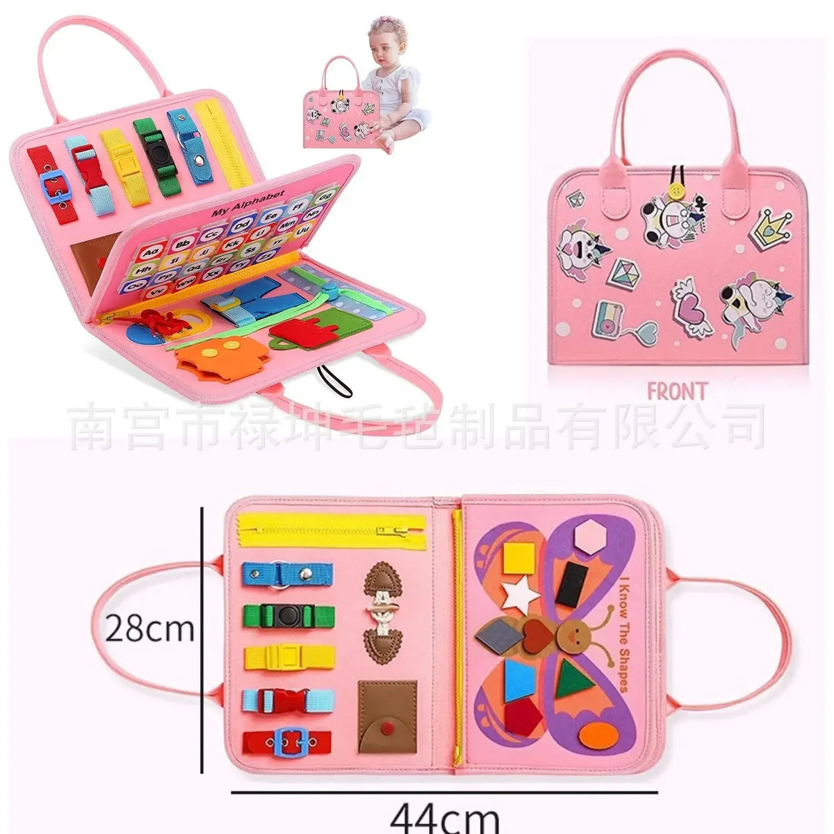 New Montessori Kids Travel Toy Felt Activity Quiet Books Busy Board Activity Educational Sensory Learning Book for Kids Gifts