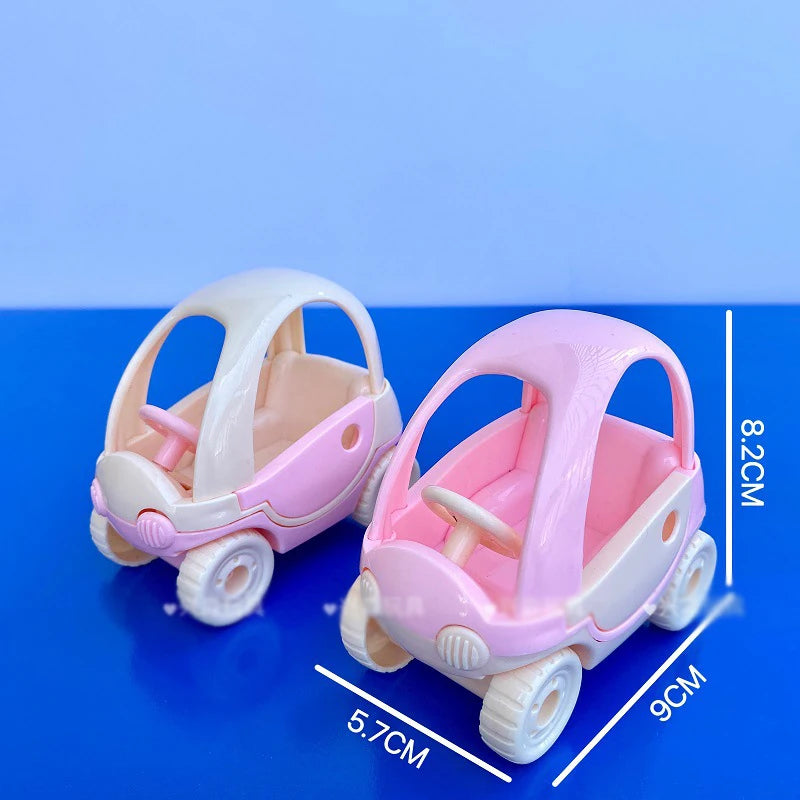 Children's Play House Toys Fashion Toddler Car Golden Turtle Car Princess Car Mini Miniature Kids Toys Accessories Birthday Gift