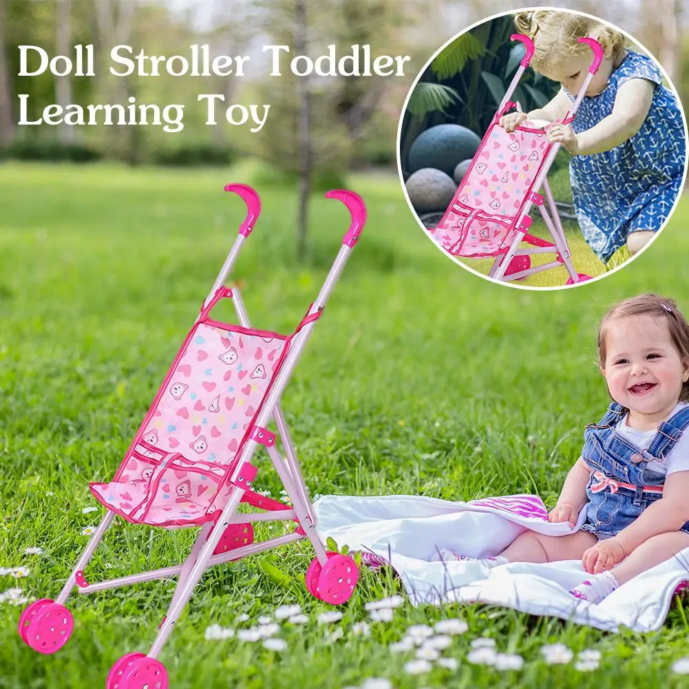Toys For 1 Year Old Toys For 9 Year Old Boys Pretend Play Foldable Doll Stroller Toddler Learning Toy Girls' Imagination Booster