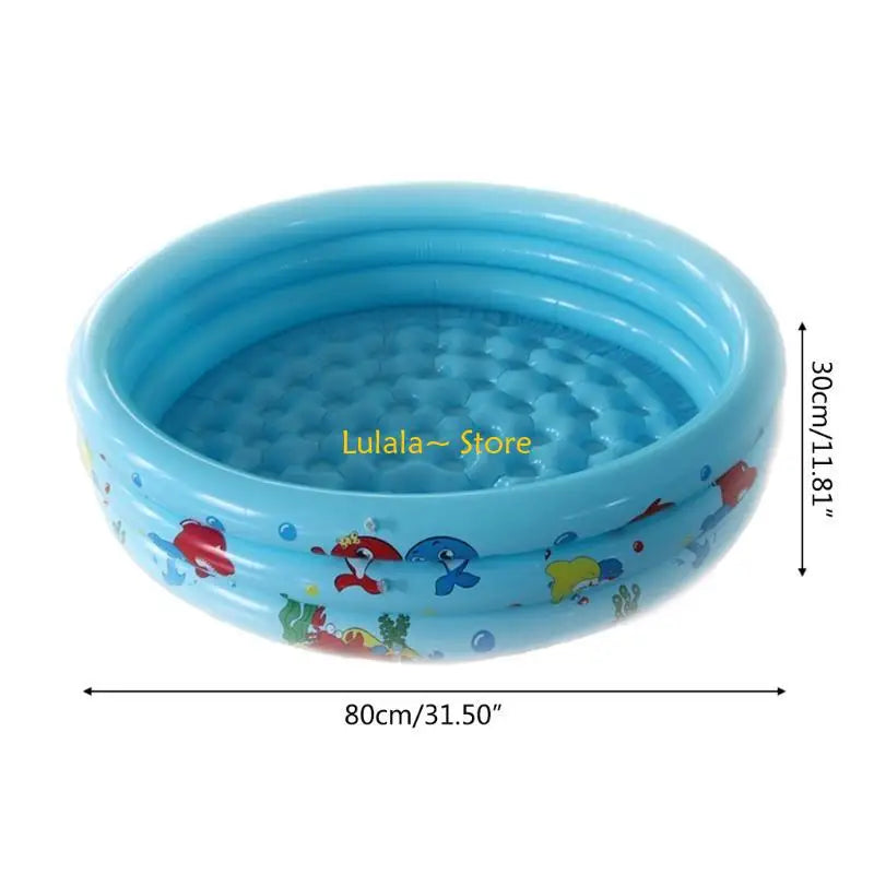 Y4QA 1 Set Baby Infants Inflatable Swimming Pool Kids Round Safety Swim Pool Foldable