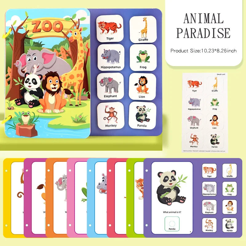 Montessori Baby Busy Book My First Quiet Book Paste Early Learning Education Toy Children Toy Matching Game for Babies 2 3 Year