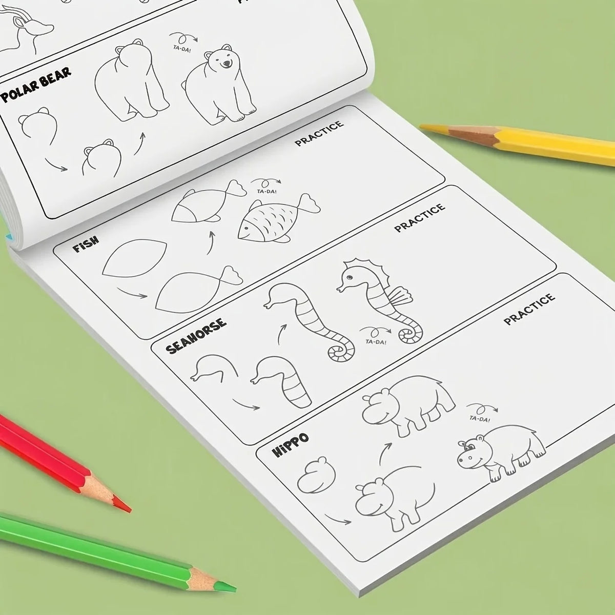 How to Draw: 200+ Step-By-Step Creative Drawing Book - Drawing Guide for Art Enthusiasts, Art Learning Drawing Supplies, Art Activity Book, Cultivates Creativity and Motor Skills, Durable Paper