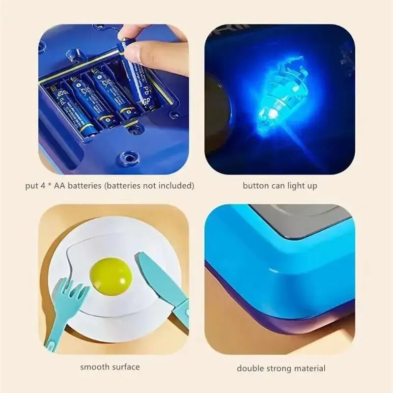 DIY Kitchen Cooking Toy Set with 20pcs Multi-functional Induction Children's Play House Food Toys for Parent-child Funny Gifts