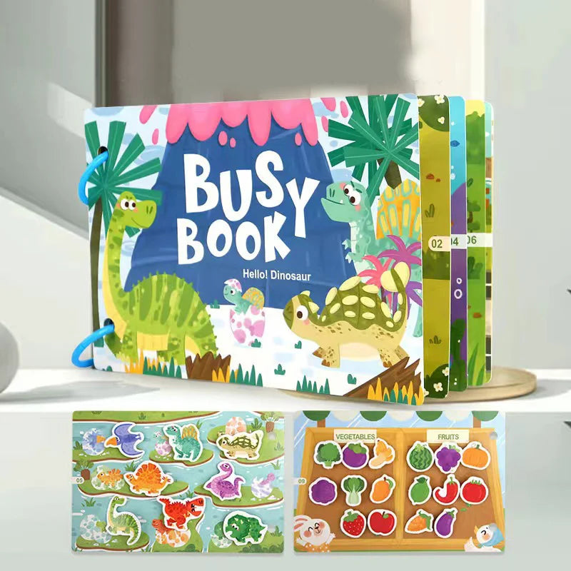 Montessori Children Busy Book My First Quiet Book Paste Early Learning Education Toys Children Matching Game For Kids 2 3 Years