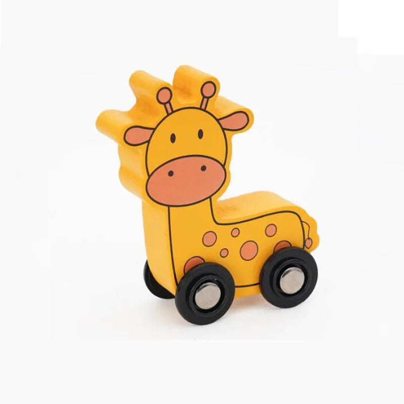 Wooden Car Toys for Toddler Push and Go Vehicle Christmas Birthday Gift for Kids Compatible with All Major Brands Wooden Track