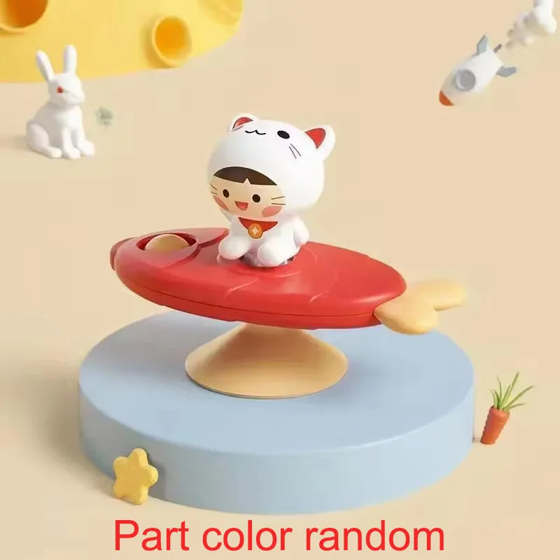 Baby Soothe Toy Cartoon Airplane Soothe Baby Artifact Baby Bath Fun Sucker Spinner Early Education Table Games