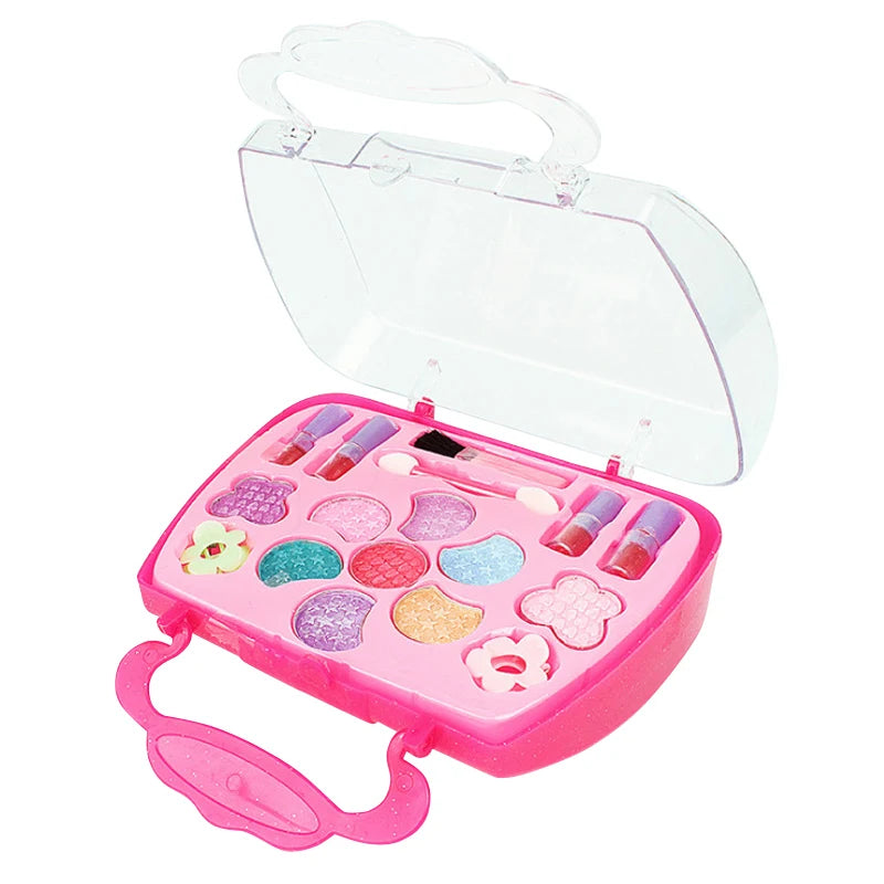 Princess Toys Girl Makeup Tools Set Suitcase Cosmetic Pretend Play Kit Kids Gift 1 Set Suitcase Plastic Eco-friendly Easy To Use