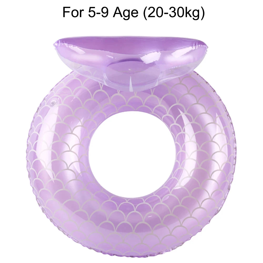 Pool Floaties for Kids,Mermaid Baby Swimming Float, Smart Swim Trainer, Inflatable Pool Floats for Toddlers