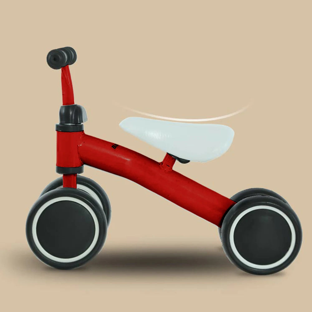 Baby Balance Bike Toddler Balance Bike Ergonomic Seat Baby Walker 4 Wheels No Pedals Riding  for 1-3 Years Old Kids