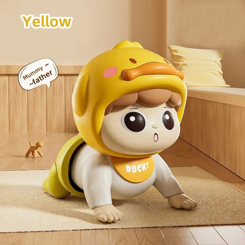 Crawling Doll Baby Toy with Music, Learning Crawling Guidance and Head Up Train Children's Vocal Toys and Baby Interactive Ing