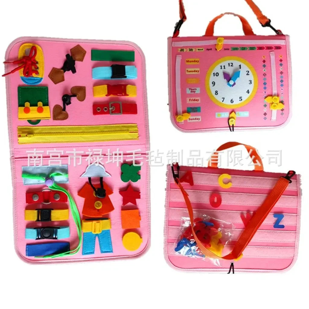 New Montessori Kids Travel Toy Felt Activity Quiet Books Busy Board Activity Educational Sensory Learning Book for Kids Gifts