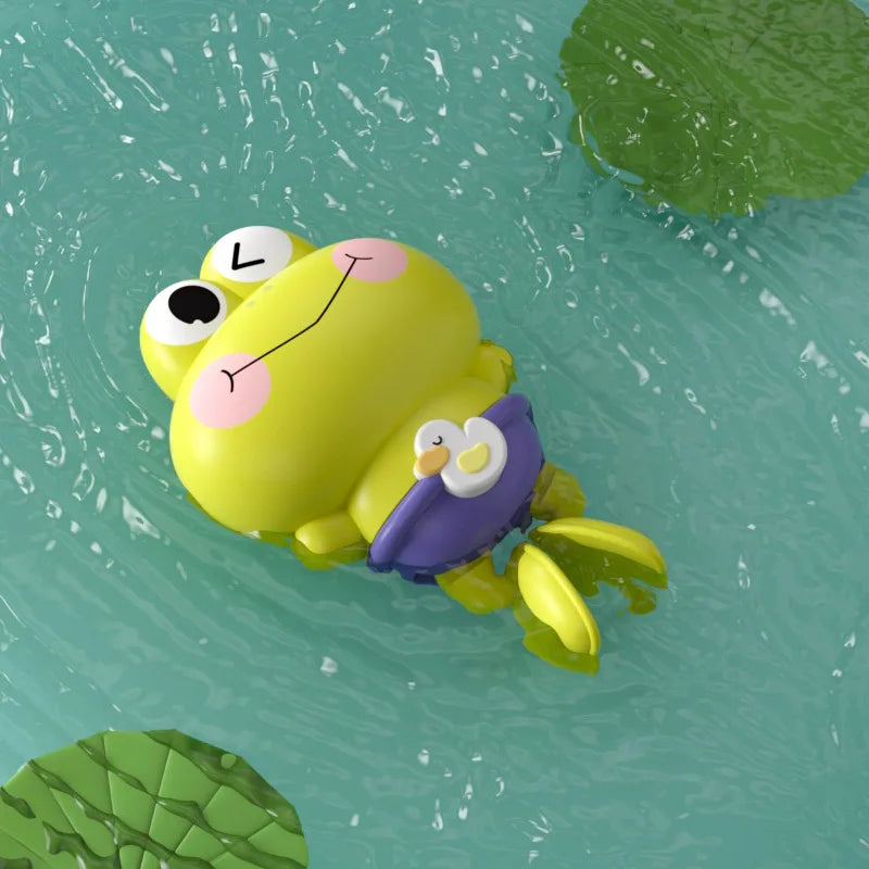 Cute Clockwork Baby Bath Toys, Funny Animal Water Play Dolls, Kids Swimming Bathtub Shower Toy, Lovely Bathroom Play Gift for Ch