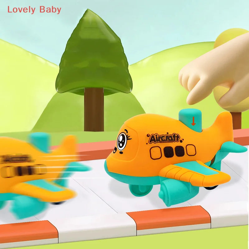 【BS】Press And Go Aircraft Toys For Toddlers 1-3, Baby Racing Cars, Infant Play Vehicle, Baby Push Go Friction Car Toys