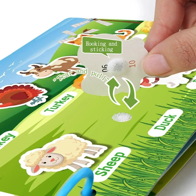Montessori Baby Busy Book My First Quiet Book Toys for Children Paste Matching Puzzle Game Early Learning Education Toys