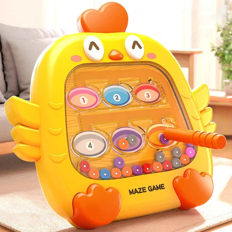Montessori Magnetic Puzzle Board Color Number Matching Toy Sensory Play for Toddlers 3+ Educational Bead Game with Magnetic Pen