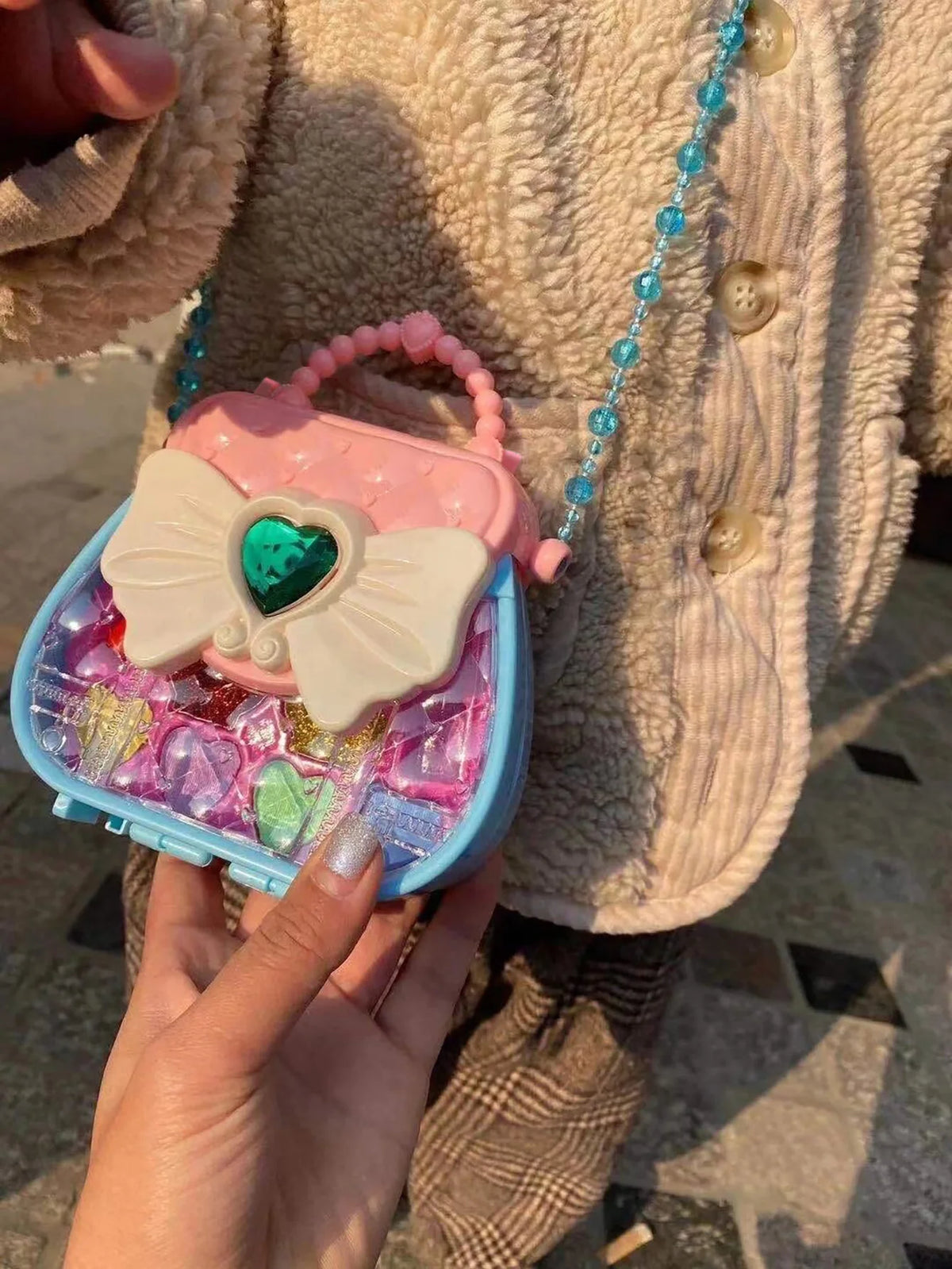 Girls Makeup Toy Cosmetics Box Princess Make-Up Makeup Set Girl Toy Eye Shadow Safety Nontoxic Toy Birthday and Festival Gift