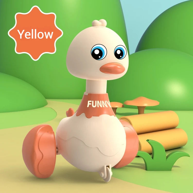 Baby Toy Cartoon Swing Duck Toy Press Vehicles Glide Animal Inertia Pull Back Cars Early Educational Crawling Toy Toddlers Gifts