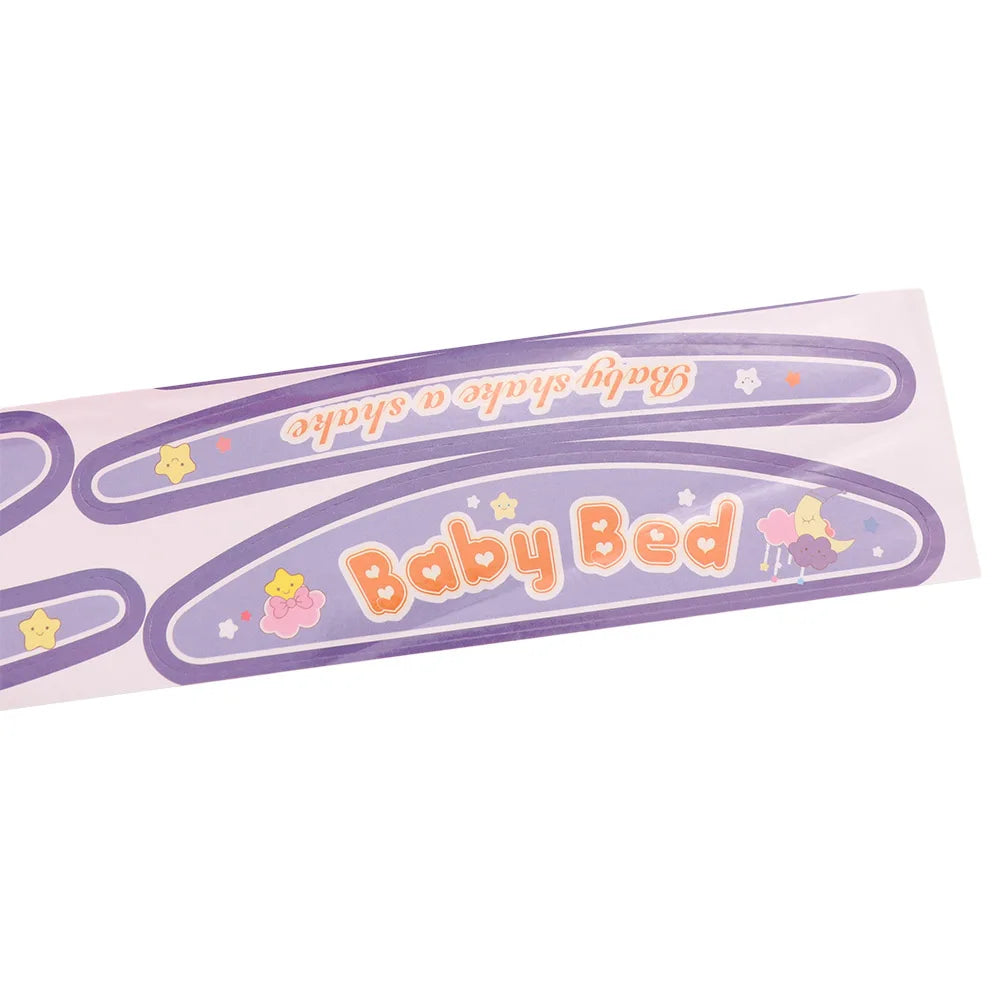 Infant Carriage Baby Bed Cradle Pretend Play Furniture Toys Baby Doll Rocking Bed Role Play Pink Blue Doll Rocking Crib
