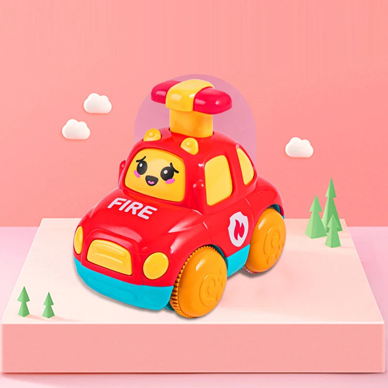 Baby Car Toys Press Gear Car Children's Toy Car Cute Pull Back Inertial Car Toy for Toddler Puzzle Animals Car Gift for Children