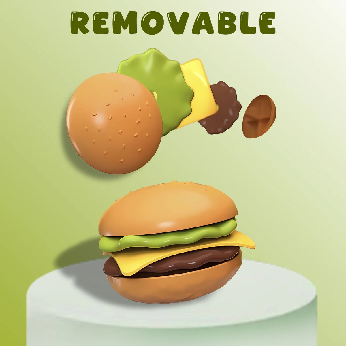 Children's Pretend-Play Toys  Realistic Hamburger Food, Fast Food Grill, Tent Set, Mini Collection for Role-Playing, Festive Gif