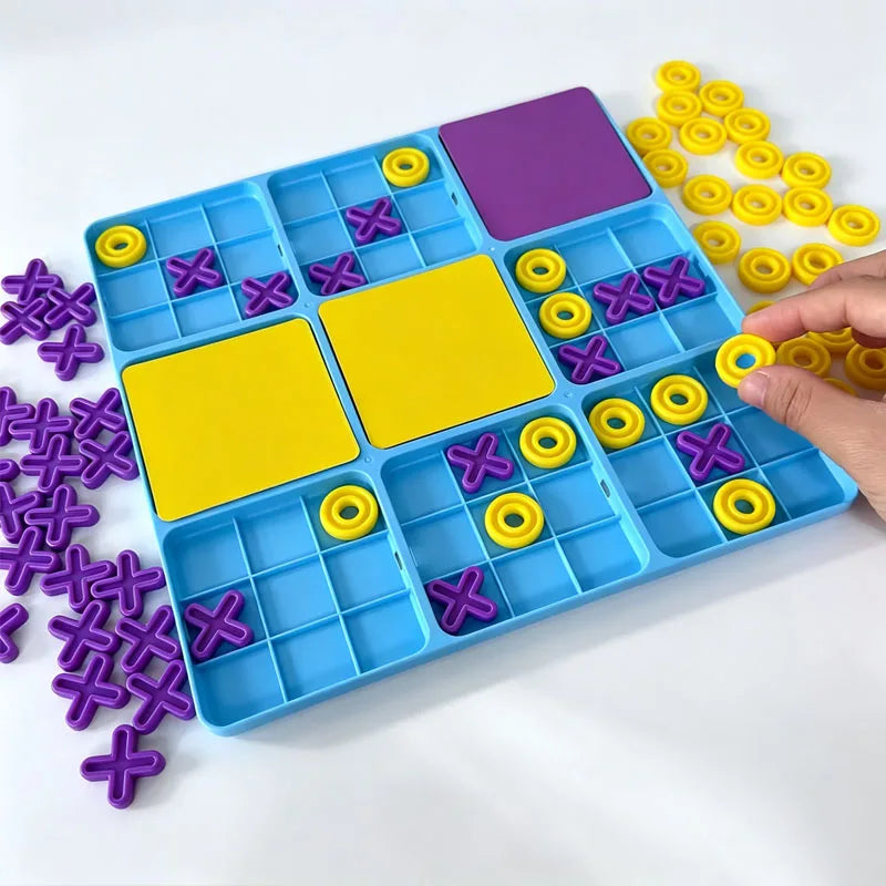 Classic Tic Tac Toe Strategy Board Games Family Interactive Entertainment Party Favors Educational Toys For Kids & Adults Fun