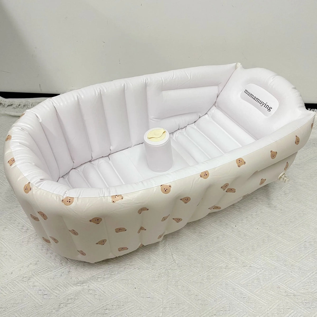 Ins Style Baby Inflatable Bathtub, Infant Portable Bath Tub, Indoor Kids Swimming Pool, Home Children Wash Basin for Newborn
