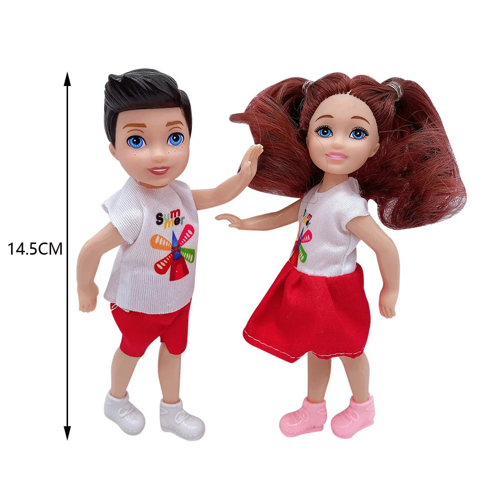 Doll Accessories Baby Dolls Pregnant Mom Father Children Family Set Christmas Birthday Present for Doll Game Toy,No Color Box